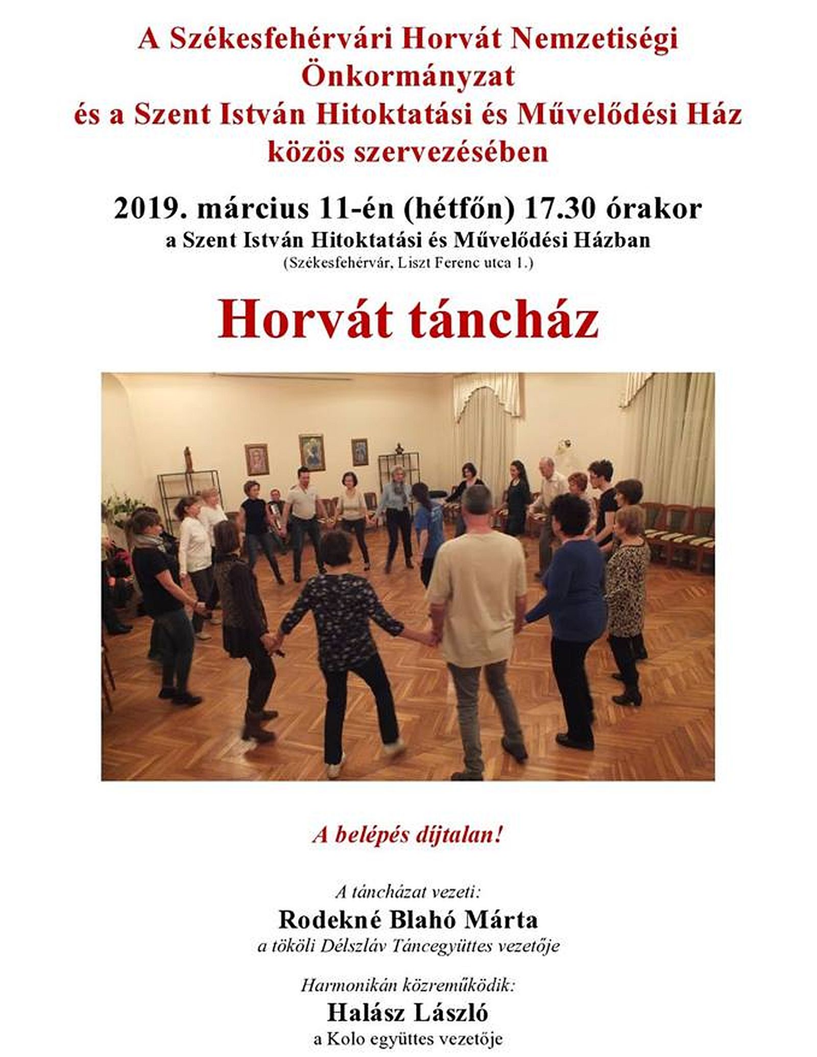 Horvát táncház lesz hétfőn a Szent István Művelődési Házban